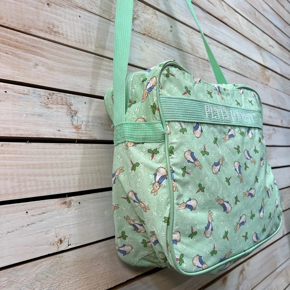 Peter Rabbit Mint Green Nylon Diaper‎ Messenger Bag Beatrix Potter Large